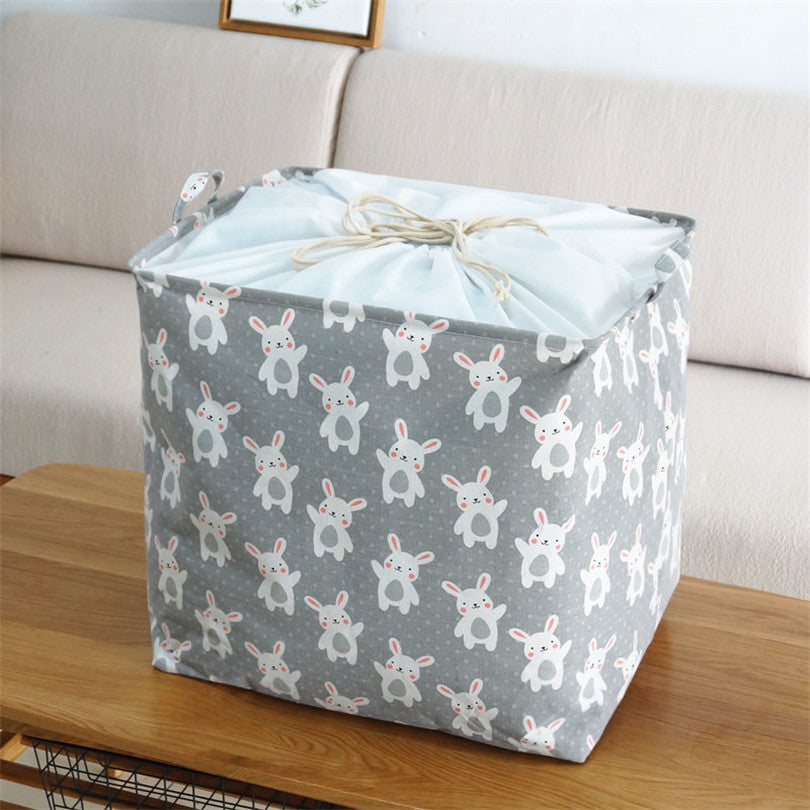 Large Capacity Cotton Foldable Laundry Basket - Image 0