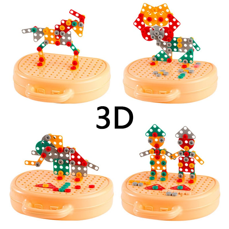 Kids Educational  Electric Drill Screw Set Toy - Image 4