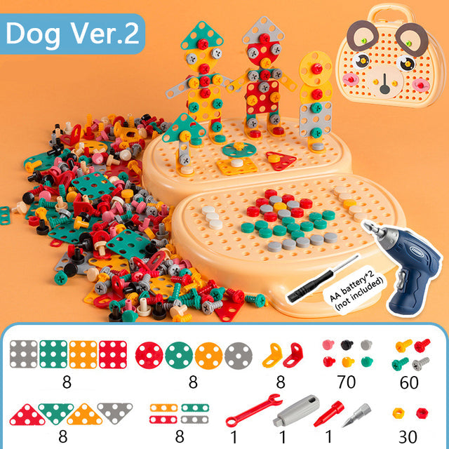 Kids EducationalElectric Drill Screw Set Toy