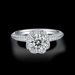 Elegant Luxury Handmade Silver Moissanite Women Ring