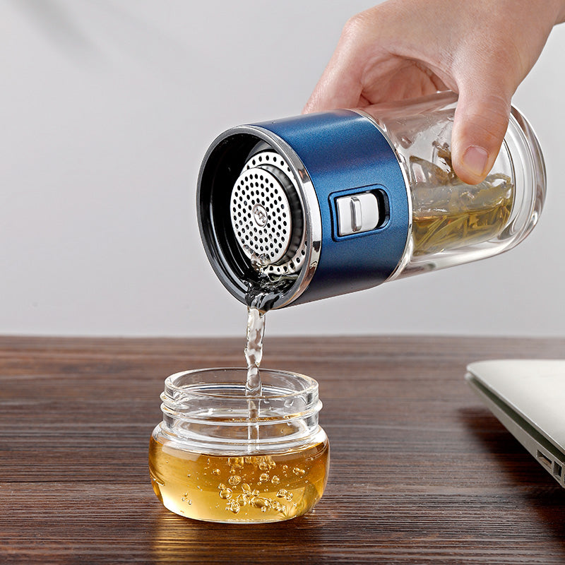 Double Glass Tea Infuser Thermos Bottle - Image 3