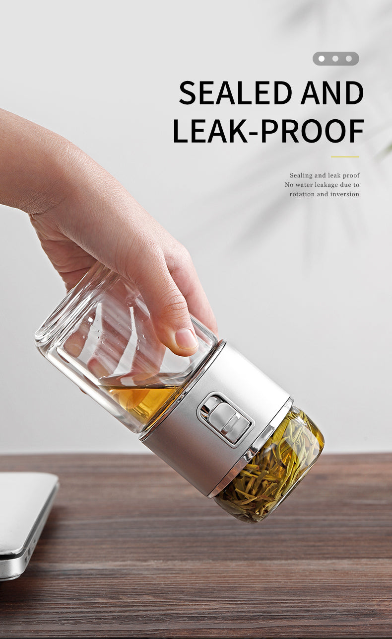 Double Glass Tea Infuser Thermos Bottle - Image 7
