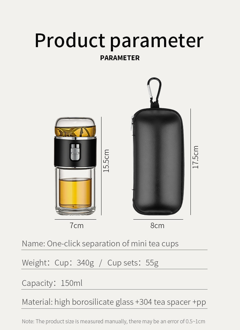 Double Glass Tea Infuser Thermos Bottle