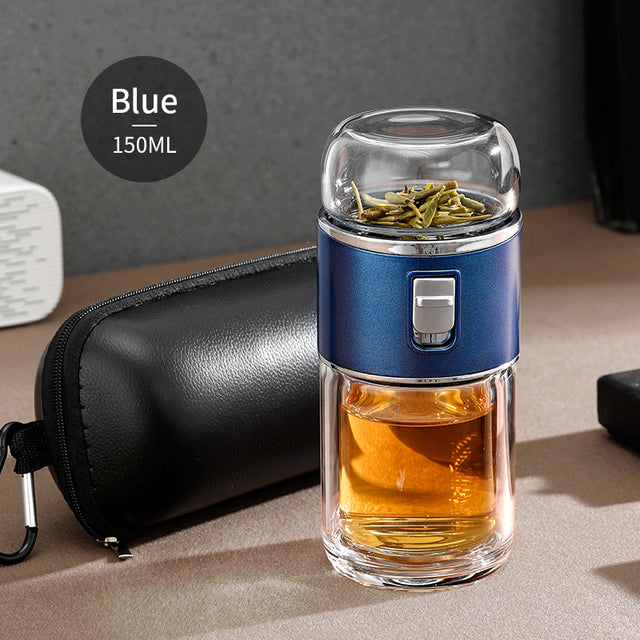 Double Glass Tea Infuser Thermos Bottle - Image 9