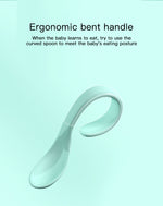 Curved Handle Baby Training Tableware Utensils