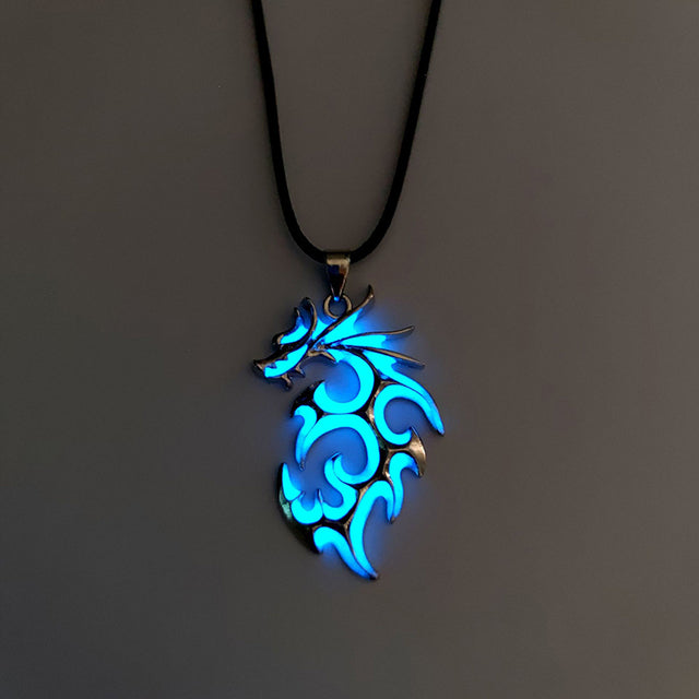 Vintage Luminous Dragon Necklace