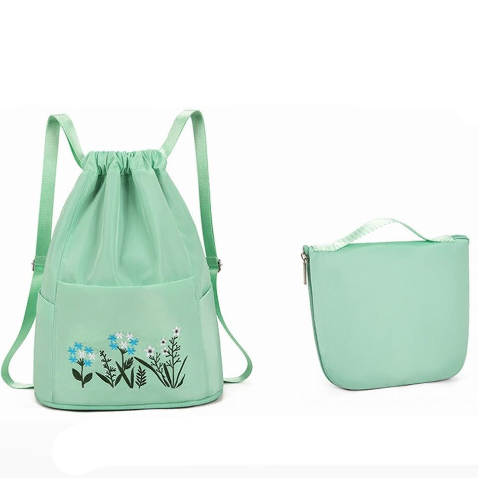 Flower Waterproof Folding Large Travel Backpack