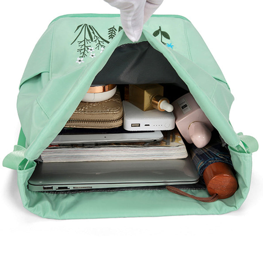 Flower Waterproof Folding Large Travel Backpack - Image 5