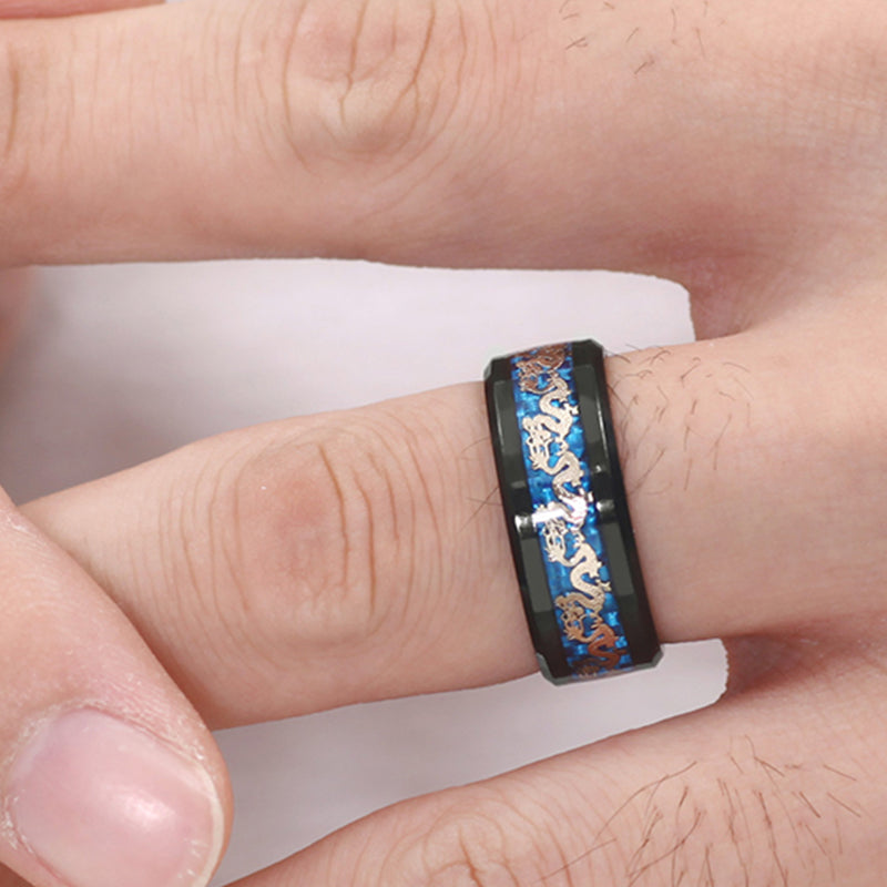 Vintage China Dragon Ring for Men - Image 2