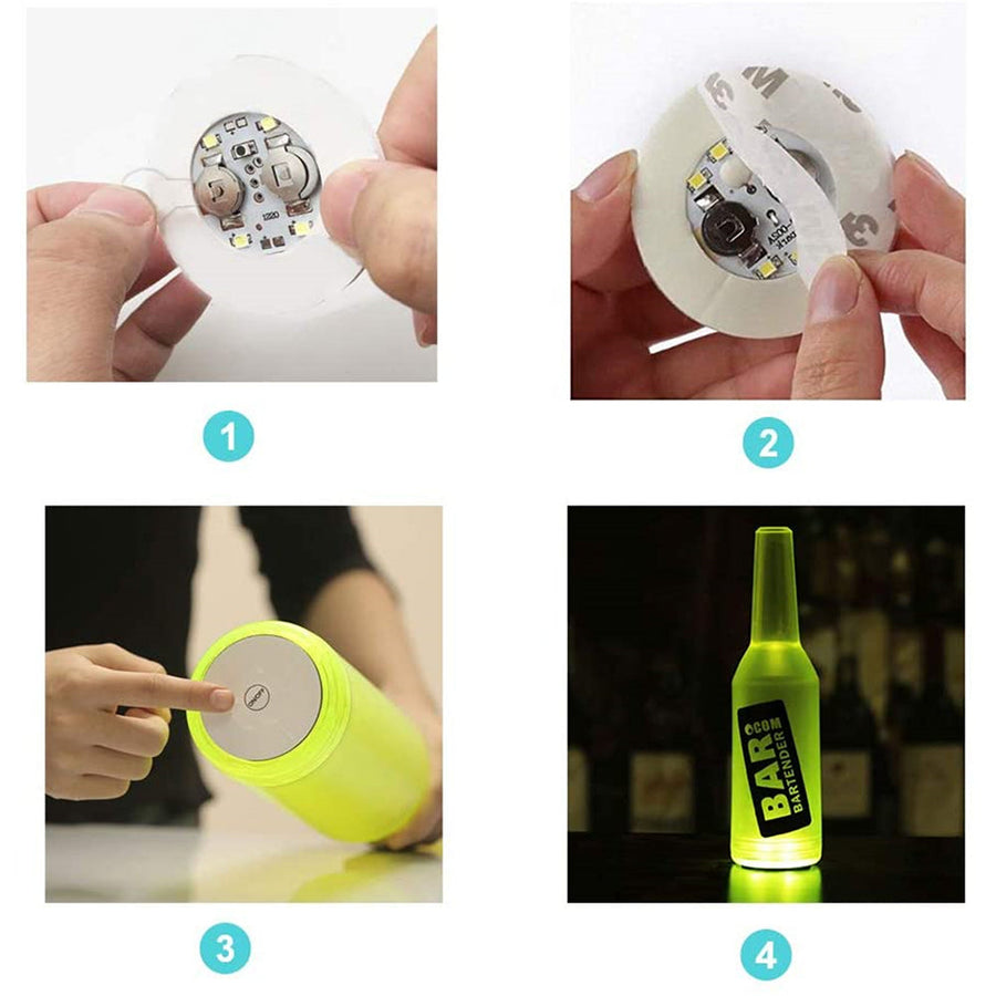 Bottle Light Up Sticky Party Coasters - Image 2