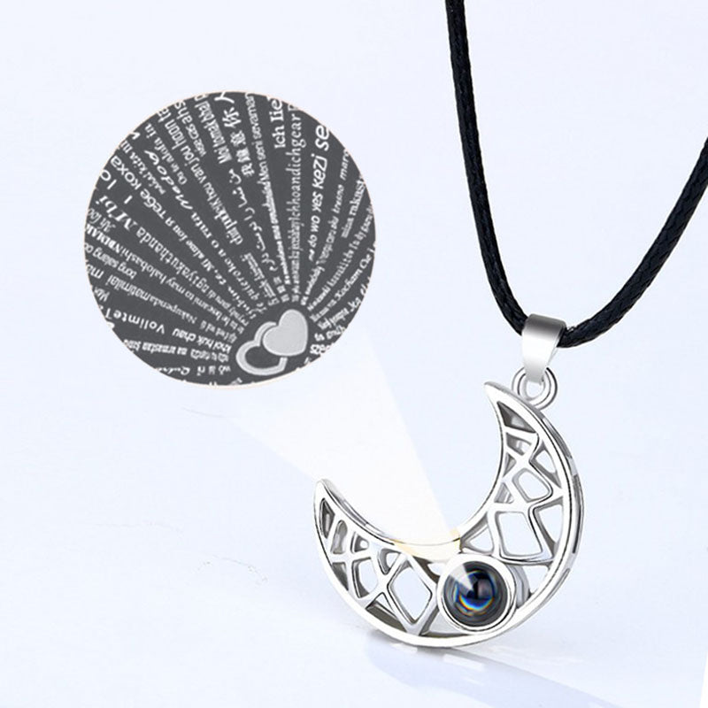 100 Languages I Love You Projection Couple Necklace - Image 4