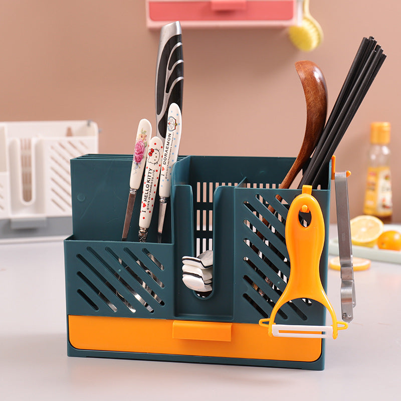 Wall-Mounted Kitchen Cutlery Drainer Storage - Image 0