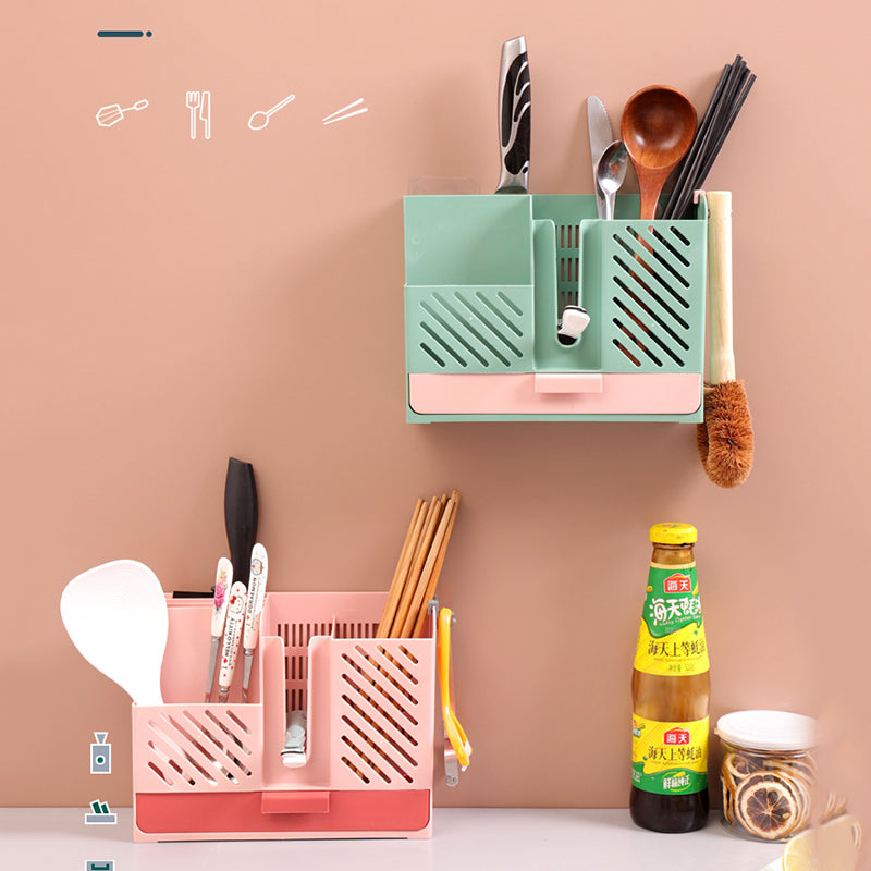 Wall-Mounted Kitchen Cutlery Drainer Storage - Image 5