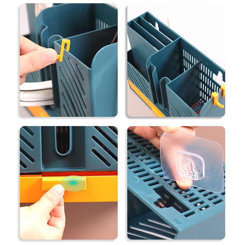 Wall-Mounted Kitchen Cutlery Drainer Storage - Image 6