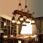 Retro Creative Wood Metal Vintage Pendant Lights