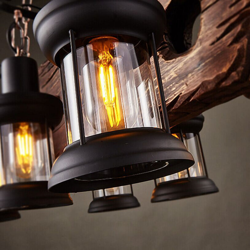 Retro Creative Wood Metal Vintage Pendant Lights