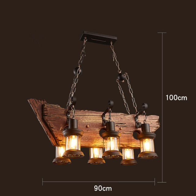 Retro Creative Wood Metal Vintage Pendant Lights