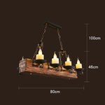 Retro Creative Wood Metal Vintage Pendant Lights