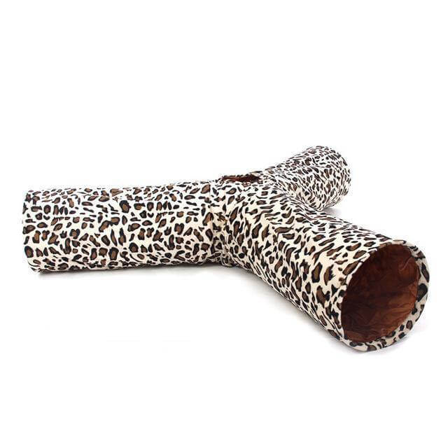 3 Ways Cat Leopard Print Tunnel