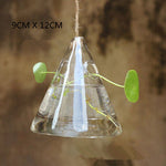 Hanging lamp glass vase