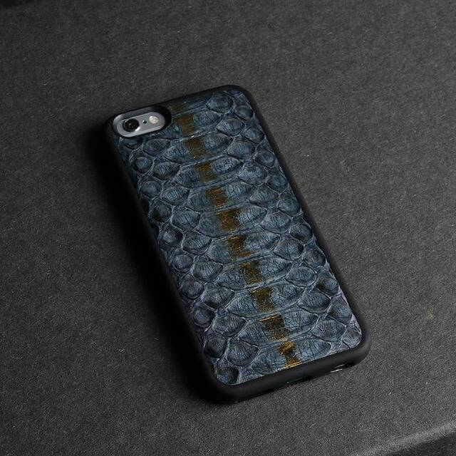 Luxury 3D Natural Python Skin Leather Cases for Iphone Models - Image 2