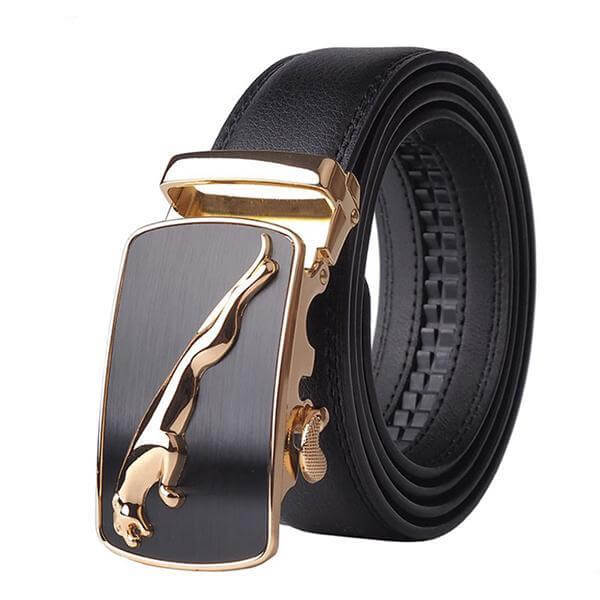 Automatic Buckle Cowhide Leather Men Belt - Image 6
