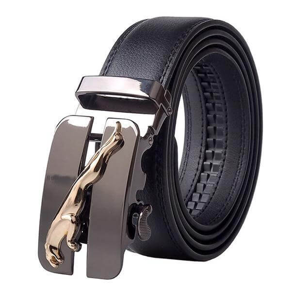 Automatic Buckle Cowhide Leather Men Belt - Image 5