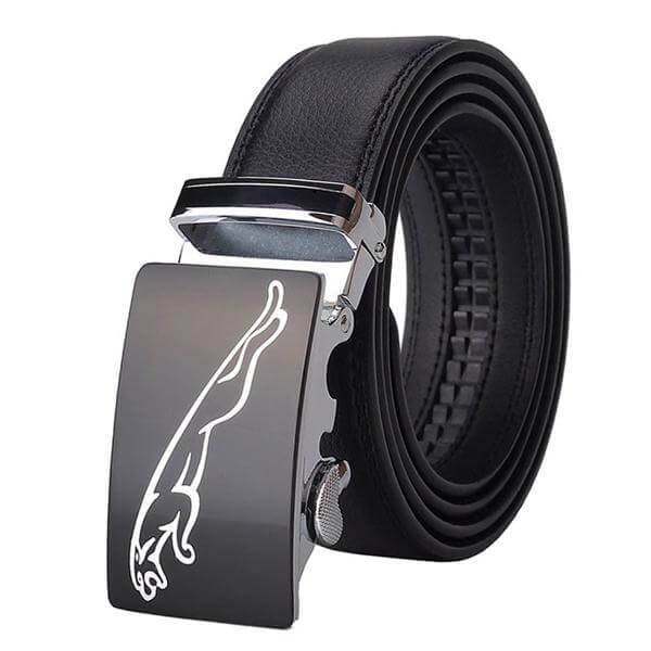 Automatic Buckle Cowhide Leather Men Belt - Image 2