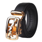 Automatic Buckle Cowhide Leather Men Belt