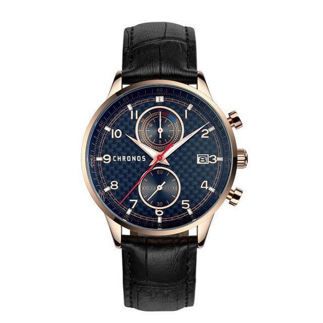Montre Luxury Genuine Leather Strap Watch - Image 2