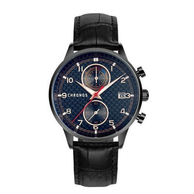 Montre Luxury Genuine Leather Strap Watch - Image 1