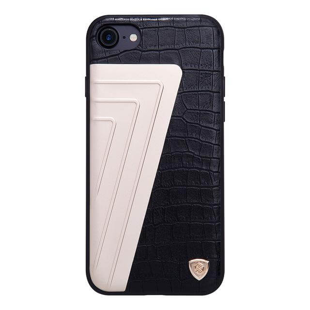 Leather+Aluminum+Soft Hybrid Back Cover Iphone Cases