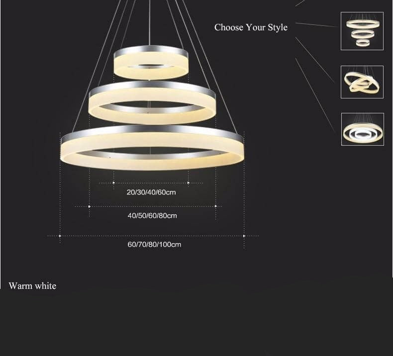 LED Circle Ring Chandelier - Image 9