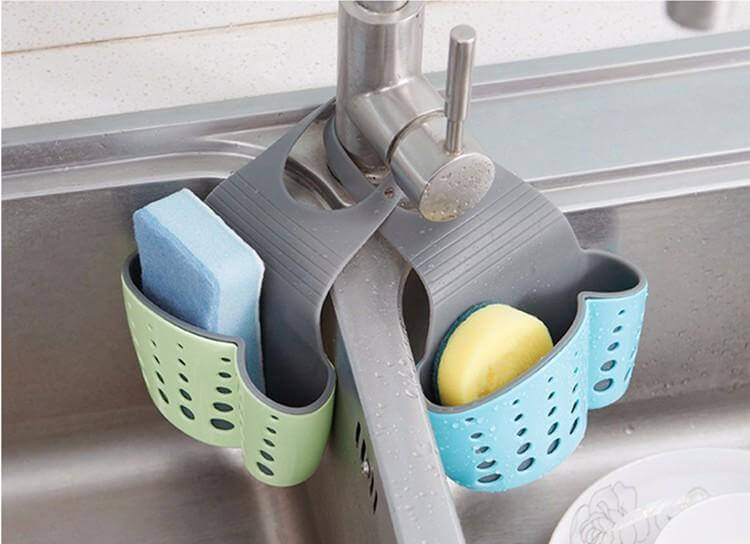 Useful Suction Cup Sink Shelf Soap Rack Kitchen