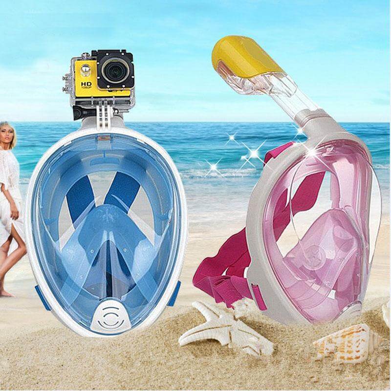 Full Face Underwater Scuba Anti Fog Diving Mask with Earplug Respiratory - Image 3