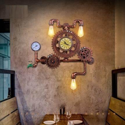 Edison Wall Sconce American Style Wood Iron Light Lamps - Image 0