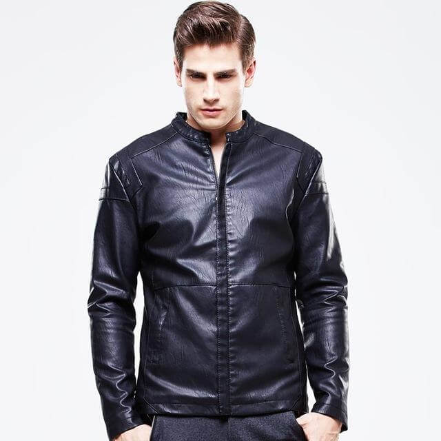 High Quality Luxury  Men's PU Leather Jacket - Image 1