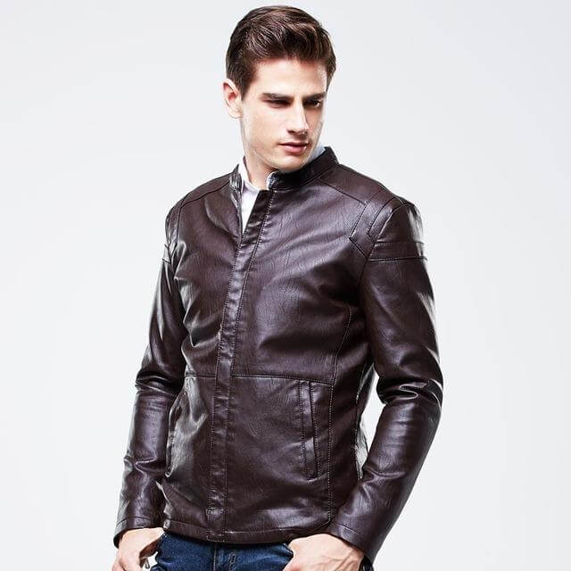 High Quality Luxury  Men's PU Leather Jacket - Image 2