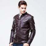 High Quality LuxuryMen's PU Leather Jacket - MaviGadget