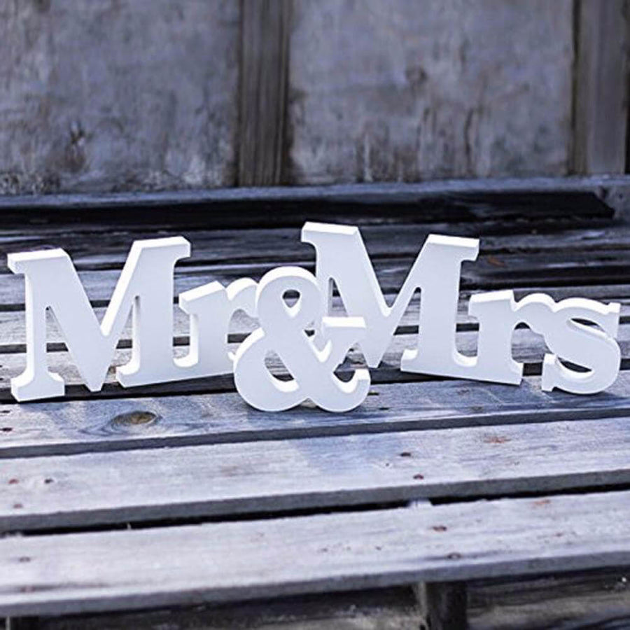 Mr & Mrs Wooden Letters for Wedding Decoration - Image 0