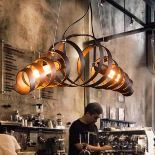 Vintage Circle Chandelier Ceiling Lamp - Image 0