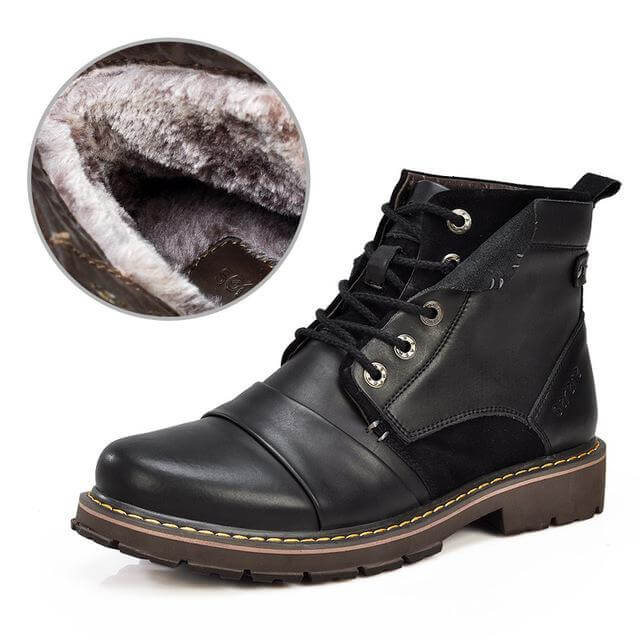 Men Leather Winter Boots - Image 2