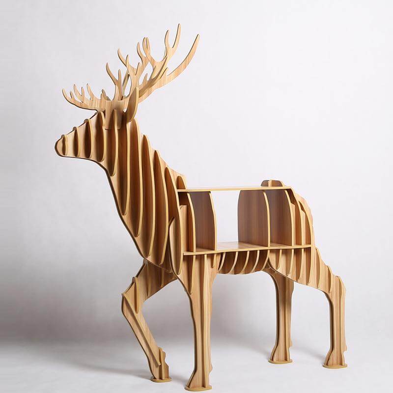 Wood High-end Creative Elk Coffee Table - Image 3