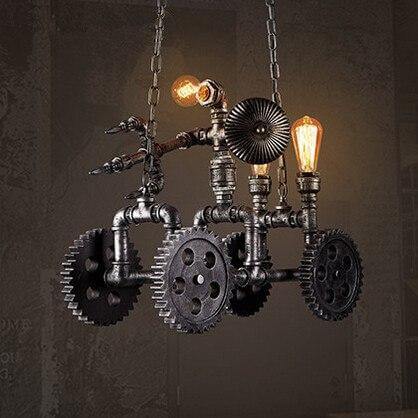 Iron Metal Motorbike Shape Modern Light Lamps - Image 0