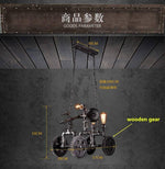 Iron Metal Motorbike Shape Modern Light Lamps - MaviGadget