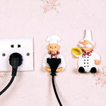 2pcs/lot Cute Self Adhesive Wall Plug Hanger