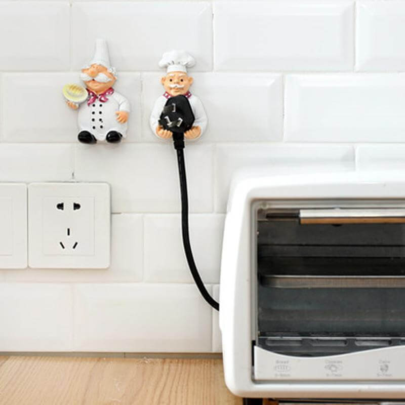 2pcs/lot Cute Self Adhesive Wall Plug Hanger - Image 0