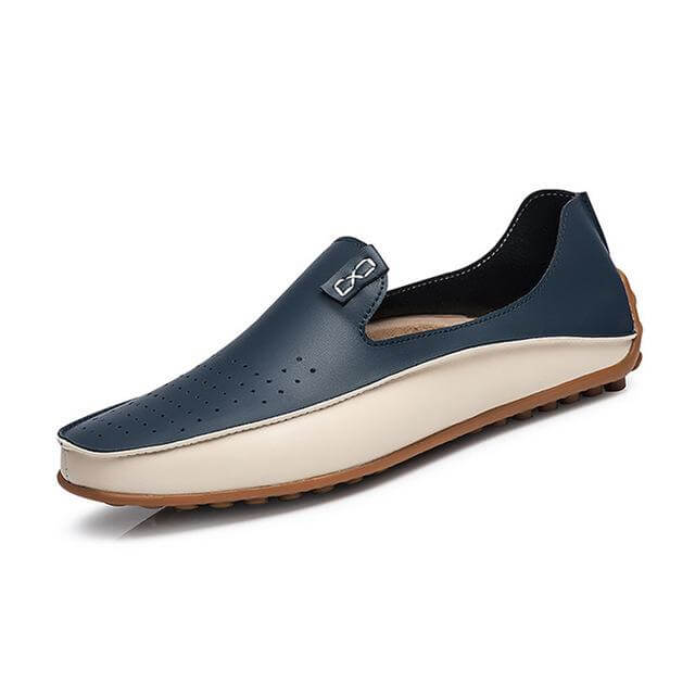 Men Driving Shoes Leather Loafers - Image 0