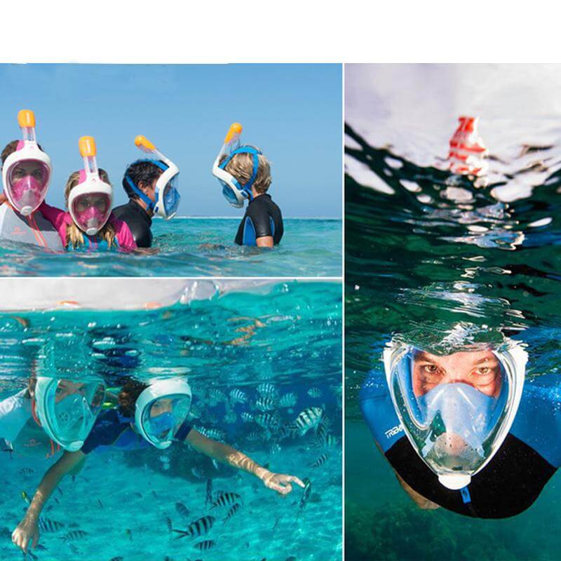 Full Face Underwater Scuba Anti Fog Diving Mask with Earplug Respiratory - Image 0