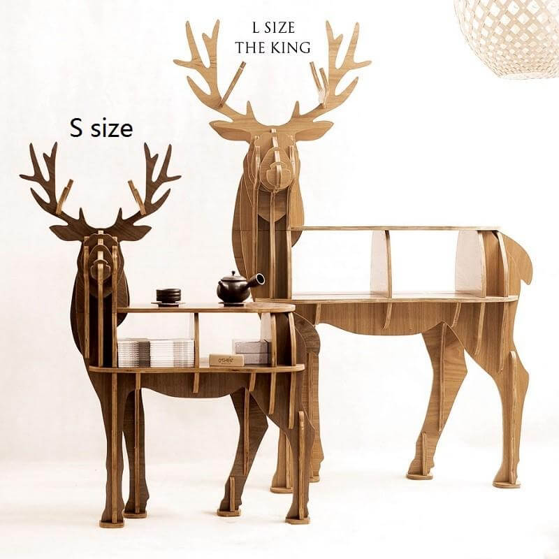 High-end Wooden Reindeer Puzzle Table - MaviGadget